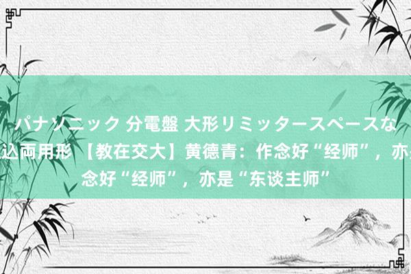 パナソニック 分電盤 大形リミッタースペースなし 露出・半埋込両用形 【教在交大】黄德青：作念好“经师”，亦是“东谈主师”