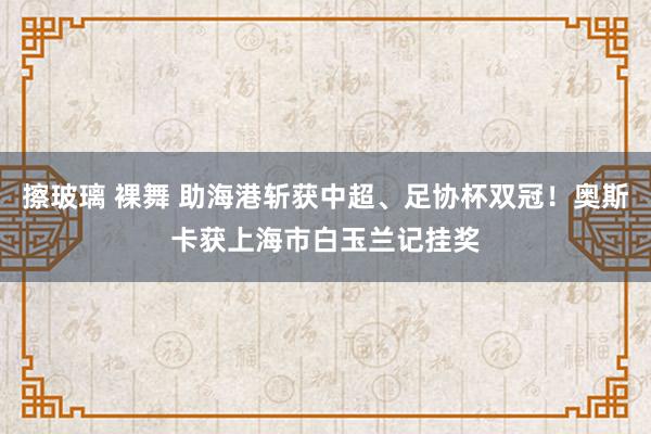 擦玻璃 裸舞 助海港斩获中超、足协杯双冠！奥斯卡获上海市白玉兰记挂奖